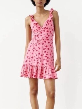 Zara Ruffled Floral Dress
